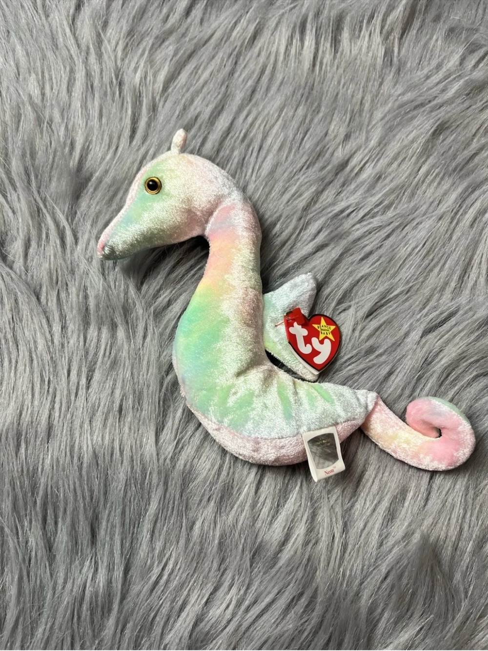 Vintage 1999 Beanie Baby Neon Seahorse